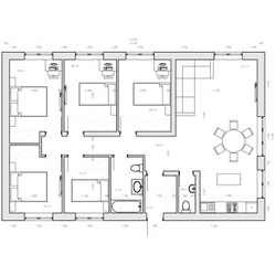Одноэтажный дом с пятью спальнями 125м² (S11)