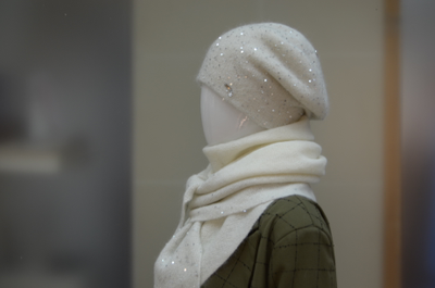 Вицио итальянский берет и шарф платок белый