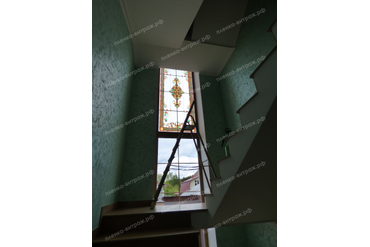 Витражная пленка на окна-монтаж