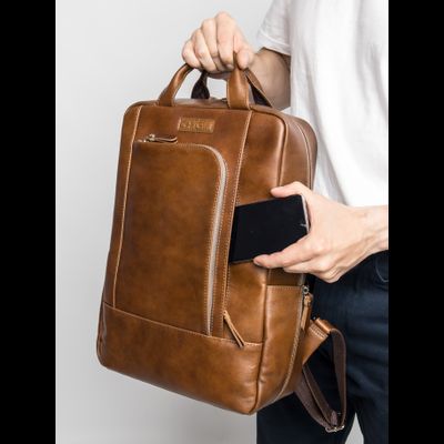 Кожаный рюкзак Viterbo Premium brown (арт. 3111-63)