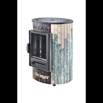 Печь отопительно-варочная Нелжа Змеевик Окаменевшее дерево