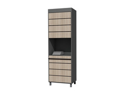 Диспенсер сигаретный ЛДСП, 7 полок по 10 видов, 731х420(320)х2066 (с нишей под весы) ЦЕНУ УТОЧНЯЙТЕ