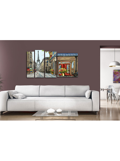 Модульная картина "Улочки Парижа"