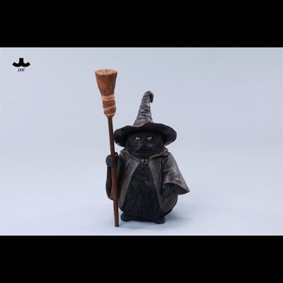 Котик-волшебник (черный) - Коллекционная фигурка 1/6 Wizard Cat (JXK-CS02C) - JXK