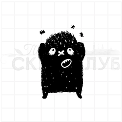 штамп с добрым монстриком