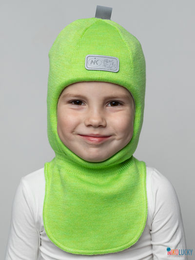 Шапка-шлем "NK"   20101-01, цвет ярко-салатовый р. 50-52