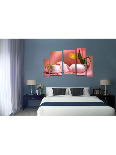 Модульная картина "Розовая легкость"