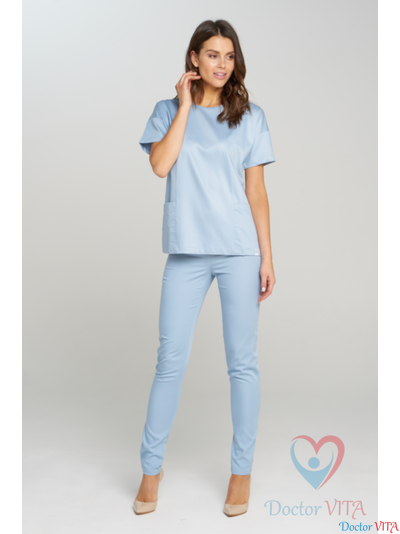 БЛУЗА МЕДИЦИНСКАЯ DR.SUPER "Sky" голубая