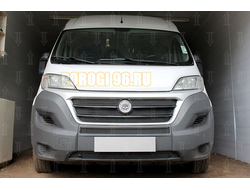 Защита радиатора Fiat Ducato IV 2014-... (2 части) / Peugeot Boxer 2014-... (2 части) / Citroen Jumper 2014-... (2 части) black низ
