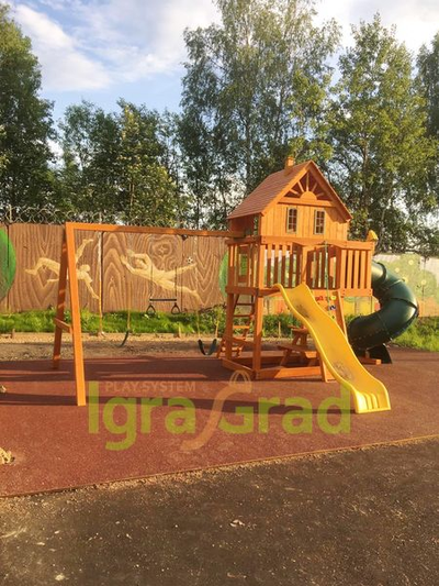 Детская площадка IgraGrad Шато с трубой (Домик) купить в Воронеже