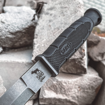 Тактический нож Страйт сталь AUS 6, рукоять резина