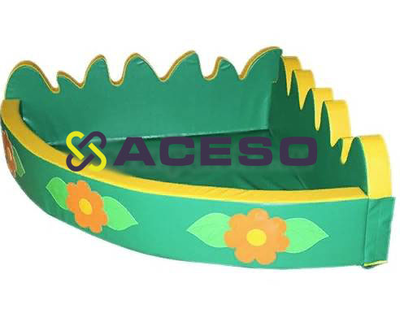 «Сухой бассейн» с аппликацией (угловой) разборный с фигурными стенками