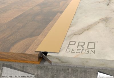 ПОРОГ АЛЮМИНИЕВЫЙ PRO DESIGN DOORSTEPS - Шампань анодированный