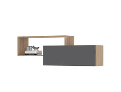 Гостиная ХЕЛЕН - Полка ПЛ 01 Дуб Крафт золотой/Графит