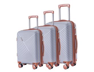 Комплект из 3х чемоданов Somsonya Conic Полипропелен S,M,L Серый