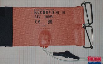 Гибкая нагревающая пластина 100 Вт 24 В (100х200) (терм.50/10) Keenovo (без 3М скотча, выносной датчик на +10 град (по темп. окруж. воздуха) и термодатчик на 50°С, крепится на липучке)
