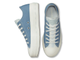 Низкие голубые на белой платформе кеды Converse All Star Lift созданный холст 572710C