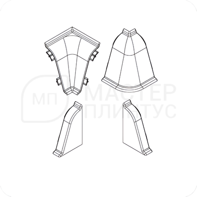 Плинтус для столешницы CEZAR BL44 032 Серебро