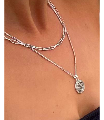 Колье "Монеты облегчения" цвет серебро A&C (Норвегия)