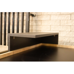 (РЕС-06) Стойка ресепшен Черный+сонома