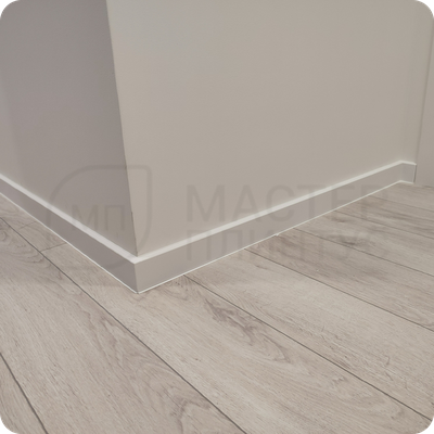 Плинтус ХДФ Dollken Cubu Flex Life XL 80мм Х 2,5 м 1013/5012 Белый