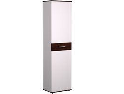 Прихожая НОРВУД - НОРВУД 71 Шкаф для одежды и белья Белый-Орех шоколадный