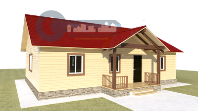 ДЖ-09 ГАБАРИТНЫЕ РАЗМЕРЫ: (8Х12М) 1 ЭТАЖ, ОБЩАЯ ПЛОЩАДЬ: 101,6М²