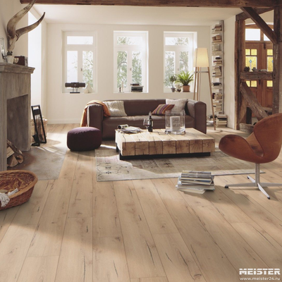 Ламинат Meister LL150 Дуб Лайт Крэкд 6258 32 класс толщина 8 мм с фаской 2.709 м2