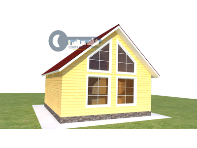 Д-19 ДАЧНЫЙ ДОМ ИЗ БРУСА:ГАБАРИТНЫЕ РАЗМЕРЫ: (6Х6М), ОБЩАЯ ПЛОЩАДЬ: 57М²