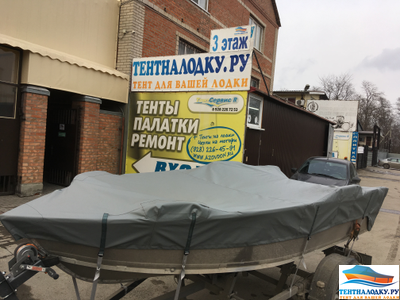 Тент на лодку РИВЕРБОТ 390 С КРЕНОЛИНАМИ