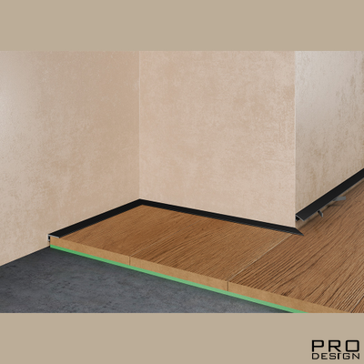 Щелевой плинтус PRO DESIGN MINI 7067  RAL 9005 черный