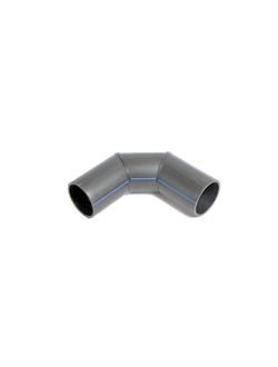 D90 SDR17 Отвод сварной сегментный ПНД ПЭ100 45°- 90° производство в СПб