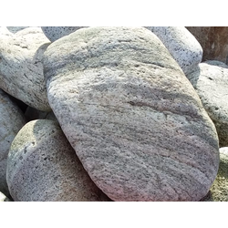 Галька круглая белая речная, фракция 200-400 мм