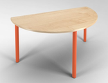 Стол детский полукруглый ЛДСП, нерегулируемый 1130x565x460