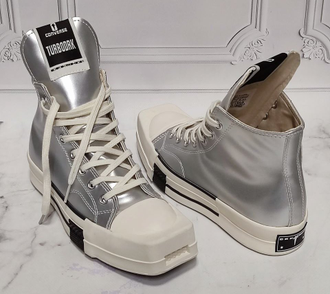 Rick Owens x Converse TURBODRK Chuck 70 High Silver Lacquer