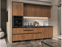 Кухня прямая Техно-6 (2,6 м), крафт