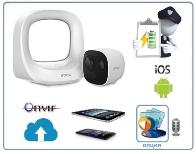 IMOU Cell Pro KIT Комплект системы видеонаблюдения с базовой станцией и одной беспроводной аккумуляторной Wi-Fi видеокамерой. Full HD