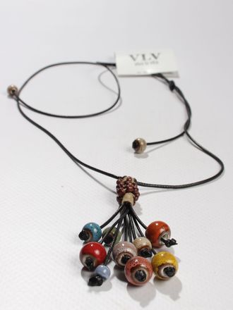 КОЛЬЕ "КЕРАМИЧЕСКИЕ БУСИНЫ 23"