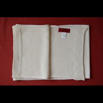 Белый вязаный шарф Италия Vizio 4876
