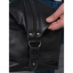 Кожаная дорожная сумка Campora black (арт. 4019-01)