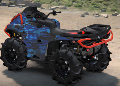 Комплект виниловых наклеек для квадроцикла BRP Outlander MAX XT-P 1000R G3 защищенные броней #10463