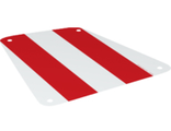 Cloth Sail 19 x 17 with Red Thick Stripes Pattern, White (69264 / 6314373)