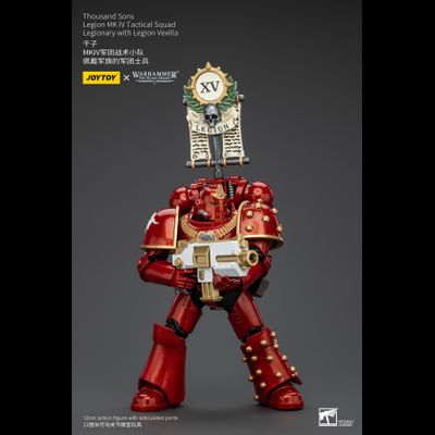 Знаменосец Тысячи Сынов (Warhammer Horus Heresy) - КОЛЛЕКЦИОННАЯ ФИГУРКА 1/18 Thousand sons Legion Legionary with Legion Vexilla (JT5796) - JOYTOY
