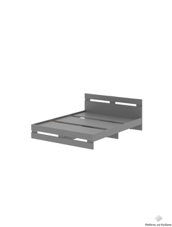 Энни кровать двуспальная 1,6 Графит (с настилом)