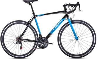 Шоссейный велосипед TRINX TEMPO 1.0 черный серо-синий, рама 500