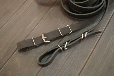 Повод для узды кожаный,3 метра,ширина 2 см, серия комфорт.