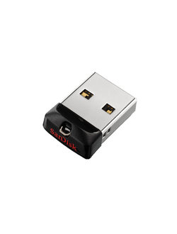 Флеш-память SanDisk Cruzer Fit, 64Gb, USB 2.0, черный, SDCZ33-064G-G35