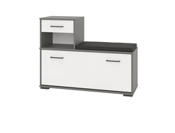 Тумба для обуви ЛИРА Графит/Белый