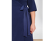Нарядное платье на запах ДР 0150-1 синий. Размеры: с 50 по 66.