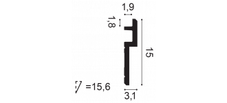 Карниз C395 Steps - 3,1*15*200см